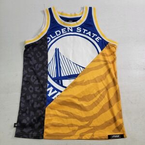 Pro Standard Golden State Warriors NBA Mesh Mixup Patch Jersey‎ Men's Sz S EUC